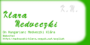 klara medveczki business card